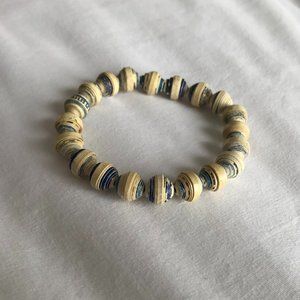 Artsy Royal Blue Wrapped Bead Bracelet